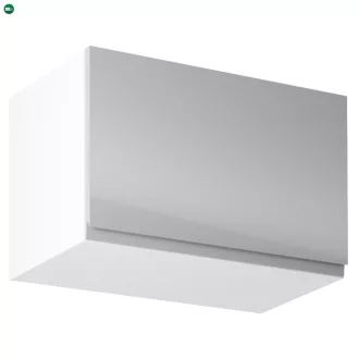   Felsőszekrény, fehér/szürke extra magasfényű, AURORA G60KN