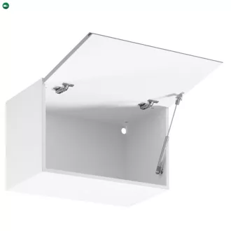   Felsőszekrény, fehér/szürke extra magasfényű, AURORA G60KN