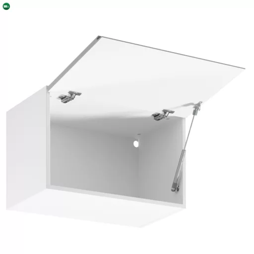 Felsőszekrény, fehér/szürke extra magasfényű, AURORA G60KN