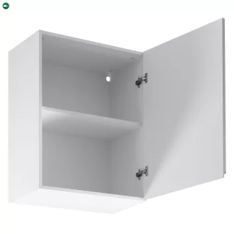   Felsőszekrény, fehér/szürke extra magasfényű, jobbos, AURORA G601F