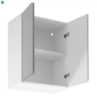   Felsőszekrény, fehér/szürke extra magasfényű, AURORA G602F