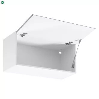  Felsőszekrény, fehér/szürke extra magasfényű, AURORA G80K