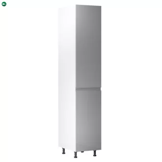   Élelmiszer szekrény, fehér/szürke extra magasfényű, jobbos, AURORA D40SP