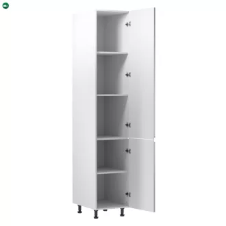   Élelmiszer szekrény, fehér/szürke extra magasfényű, jobbos, AURORA D40SP