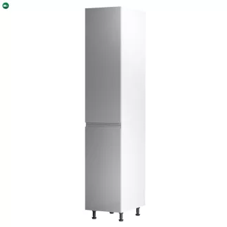   Élelmiszer szekrény, fehér/szürke extra magasfényű, balos, AURORA D40SP