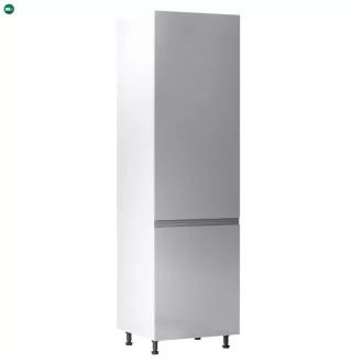   Hűtőgép szekrény, fehér/szürke extra magasfényű, jobbos, AURORA D60R