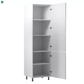   Hűtőgép szekrény, fehér/szürke extra magasfényű, jobbos, AURORA D60R