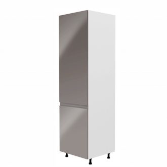   Hűtőgép szekrény, fehér/szürke extra magasfényű, balos, AURORA D60R