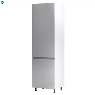   Hűtőgép szekrény, fehér/szürke extra magasfényű, balos, AURORA D60R