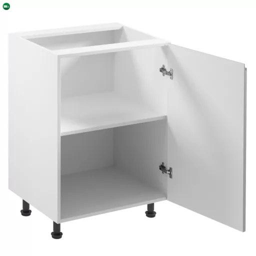 Alsószekrény, fehér/szürke extra magasfényű, jobbos, AURORA D601F