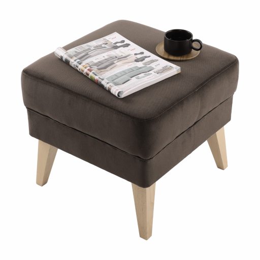 Puff, taupe-szürke-barna/bükk, RODEZA