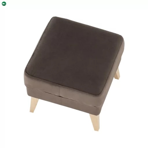 Puff, taupe-szürke-barna/bükk, RODEZA