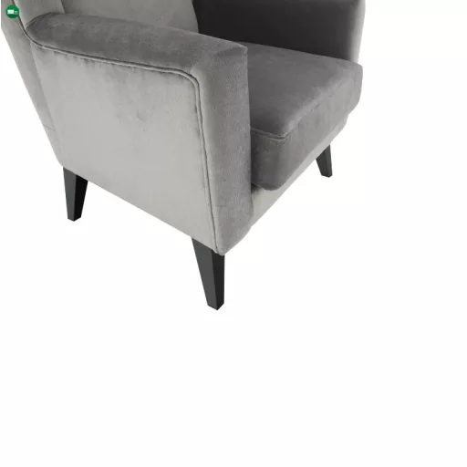 Fotel-füles, világosszürke/fekete, RODEZA