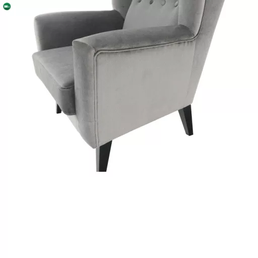 Fotel-füles, világosszürke/fekete, RODEZA