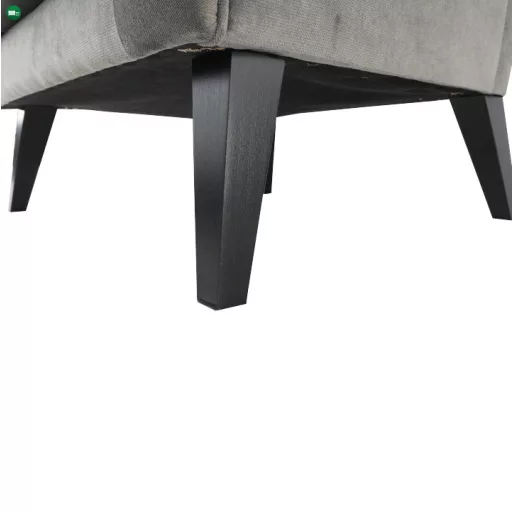 Fotel-füles, világosszürke/fekete, RODEZA