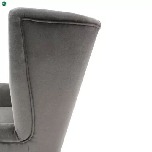 Fotel-füles, világosszürke/fekete, RODEZA