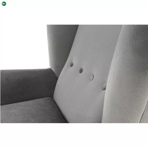 Fotel-füles, világosszürke/fekete, RODEZA