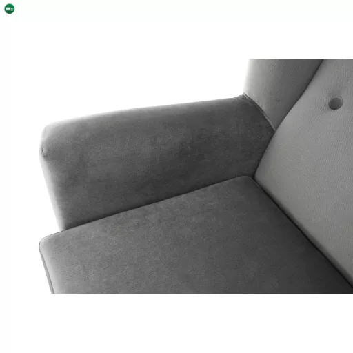 Fotel-füles, világosszürke/fekete, RODEZA