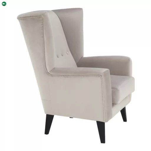 Fotel-füles, bézs/fekete, RODEZA