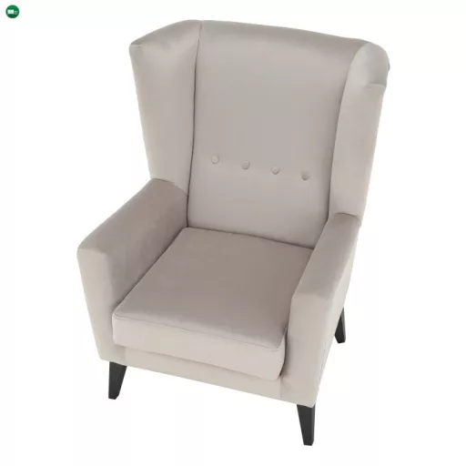 Fotel-füles, bézs/fekete, RODEZA