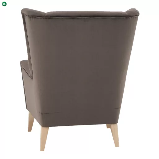 Fotel-füles, taupe-szürke-barna/bükk, RODEZA