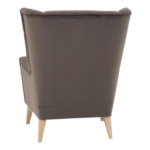Fotel-füles, taupe-szürke-barna/bükk, RODEZA