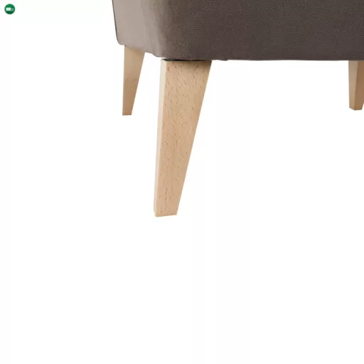 Fotel-füles, taupe-szürke-barna/bükk, RODEZA