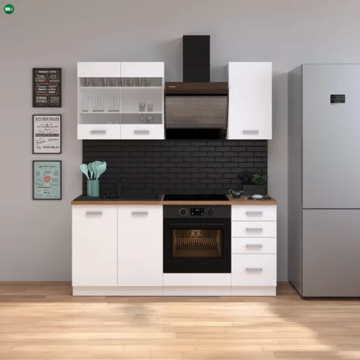 Alsó sarokszekrény, fehér, SPLIT 89x89 DN 1F BB