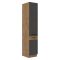 Magas szekrény, szürke matt/tölgy lancelot, VEGA 40 DK-210 2F