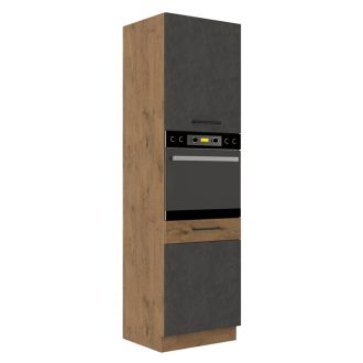   Dagas szekrény, tölgy lancelot/szürke matt, VEGA 60 DP-210 2F