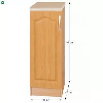 Alsó konyhaszekrény, balos, éger, LORA MDF NEW KLASIK S30
