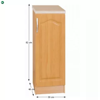   Konyhaszekrény, Alsó, Jobbos, Éger LORA MDF NEW KLASIK S30