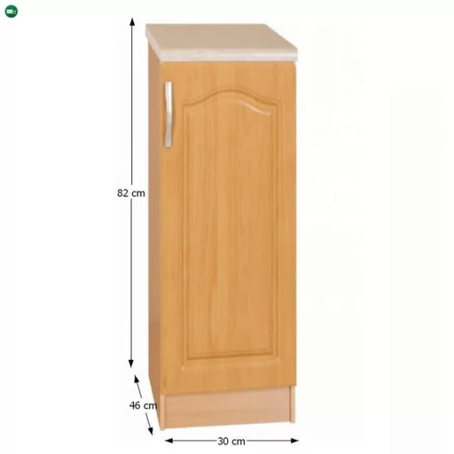 Konyhaszekrény, Alsó, Jobbos, Éger LORA MDF NEW KLASIK S30