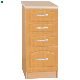 Konyhaszekrény, alsó, égerfa, LORA MDF NEW KLASIK S40SZ4