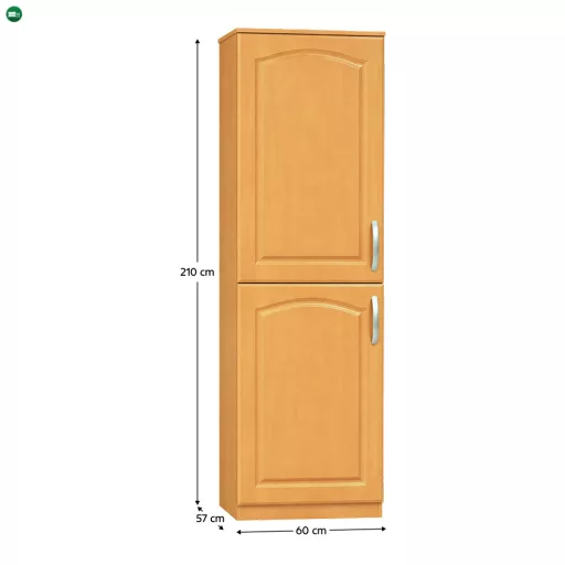 Hűtőgép szekrény elem, éger, balos, LORA MDF NEW KLASIK S60LO