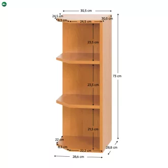   Konyhaszekrény, sarok, felső, balos, éger, LORA MDF NEW KLASIK W30N