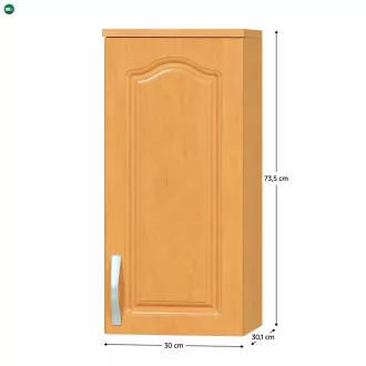   Konyhaszekrény, felső, jobb, égerfa LORA MDF NEW KLASIK W30 / 735