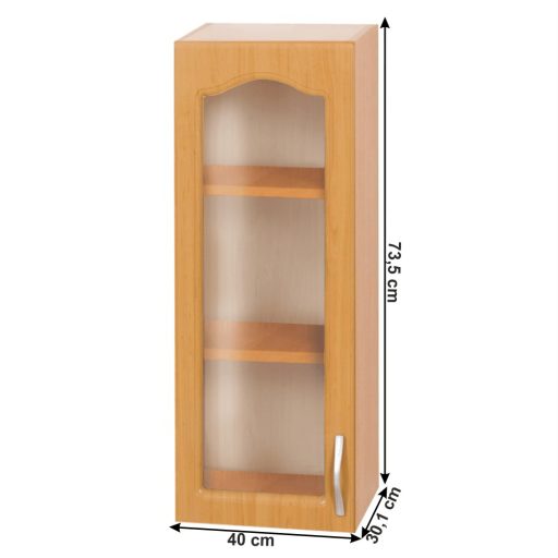 Felső konyhaszekrény, éger, balos, LORA MDF NEW KLASIK W40S