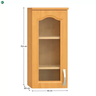   Felső konyhaszekrény, éger, balos, LORA MDF NEW KLASIK W40S