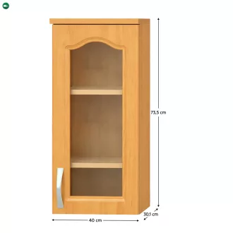   Konyha szekrény, felső, éger, jobbos kivitel, LORA MDF NEW KLASIK W40S