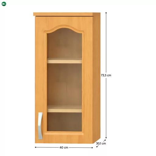 Konyha szekrény, felső, éger, jobbos kivitel, LORA MDF NEW KLASIK W40S