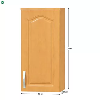 Konyhaszekrény, felső, égerfa LORA MDF NEW KLASIK W40/735