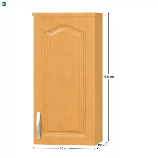 Konyhaszekrény, felső, égerfa LORA MDF NEW KLASIK W40/735