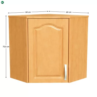   Sarok konyhaszekrény, felső, éger, balos, LORA MDF NEW KLASIK W60/60