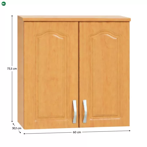 Konyhaszekrény, felső,  éger LORA MDF NEW KLASIK W60/735