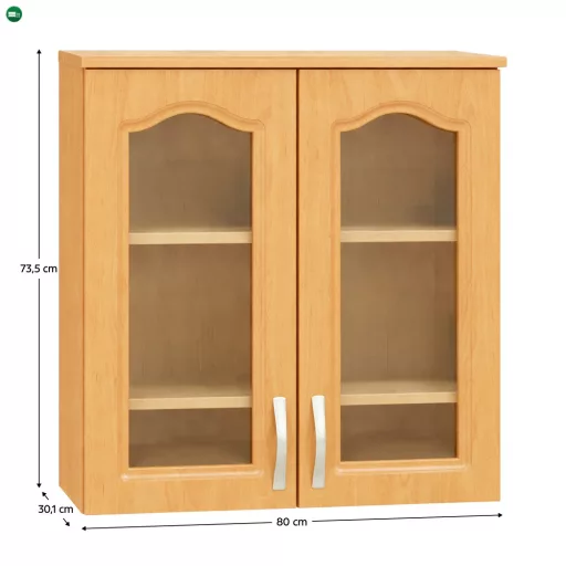 Kétajtós felső konyhaszekrény éger, LORA MDF NEW KLASIK  W80S