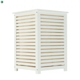   Szennyestartó kosár, lakkozott, banbusz/féher/bézs, BASKET