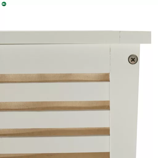 Szennyestartó kosár, lakkozott, banbusz/féher/bézs, BASKET