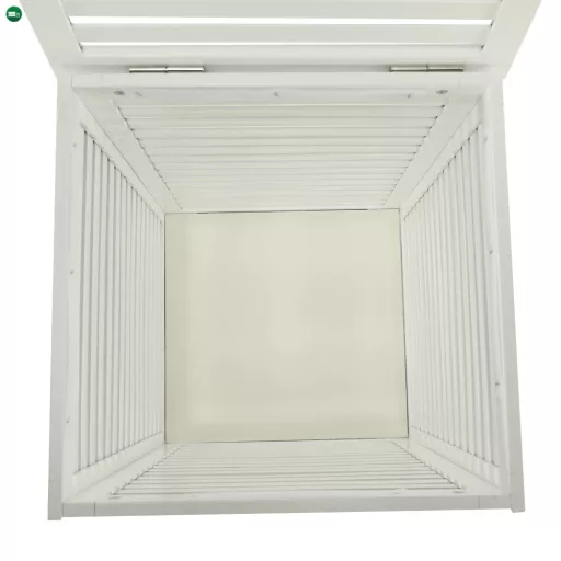 Szennyestartó kosár, lakkozott, banbusz/féher/bézs, BASKET