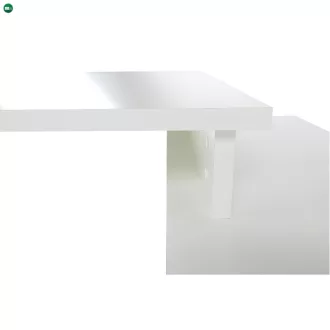 íróasztal, fehér/szürke, DALTON 2  NEW VE 02
